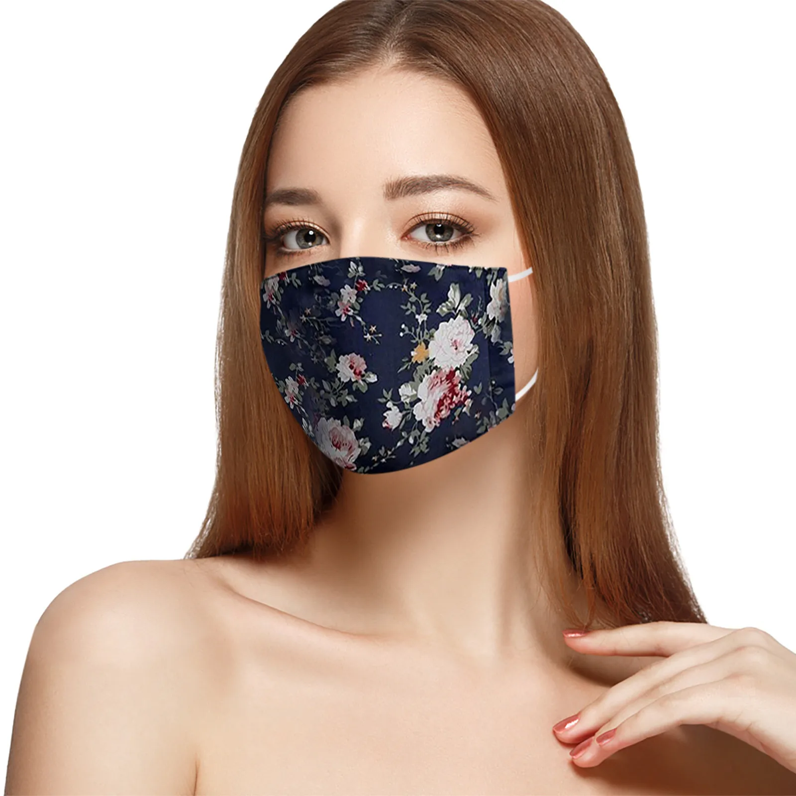 

2020 New Adult Washable Adjustable Breathable Pm2.5 Floral Print Protector Face Mask Fashion Scarf Cotton Facemask Mascarilla