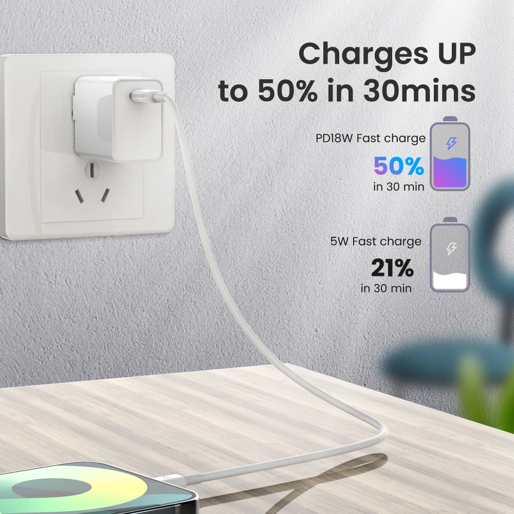 Кабель MFi USB Type C Lightning для iPhone12/SE/9/11/Xs/XR/8P PD 3A 18 Вт | Мобильные телефоны и аксессуары