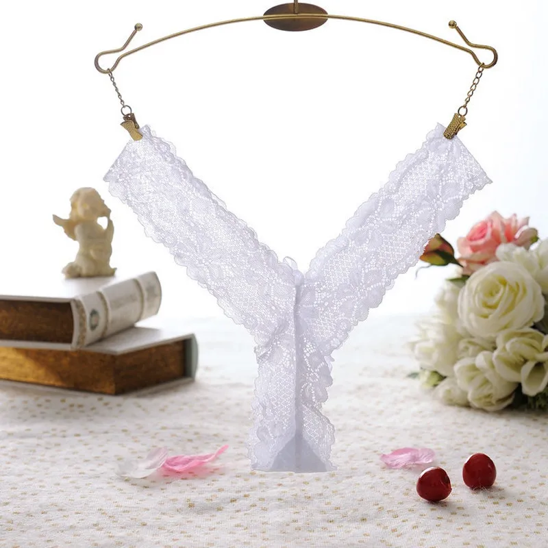 Женские кружевные трусики танга прозрачные стринги с низкой посадкой
