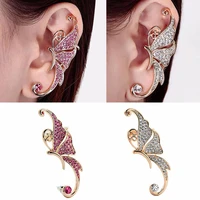 new fashion trendy girls ladies silvergold plated single no pierced ear clip ear hanging stud earrings jewellery accessories