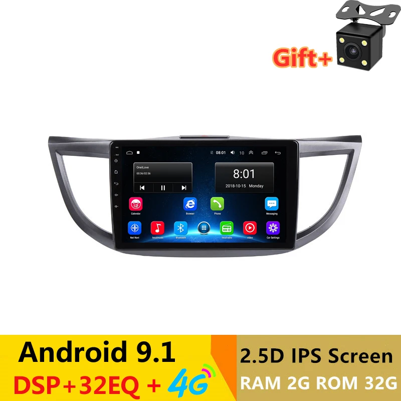 10 1 &quotAndroid 9 автомобильный DVD мультимедийный плеер gps для HONDA CRV 2012 2013 2014 2016 аудио