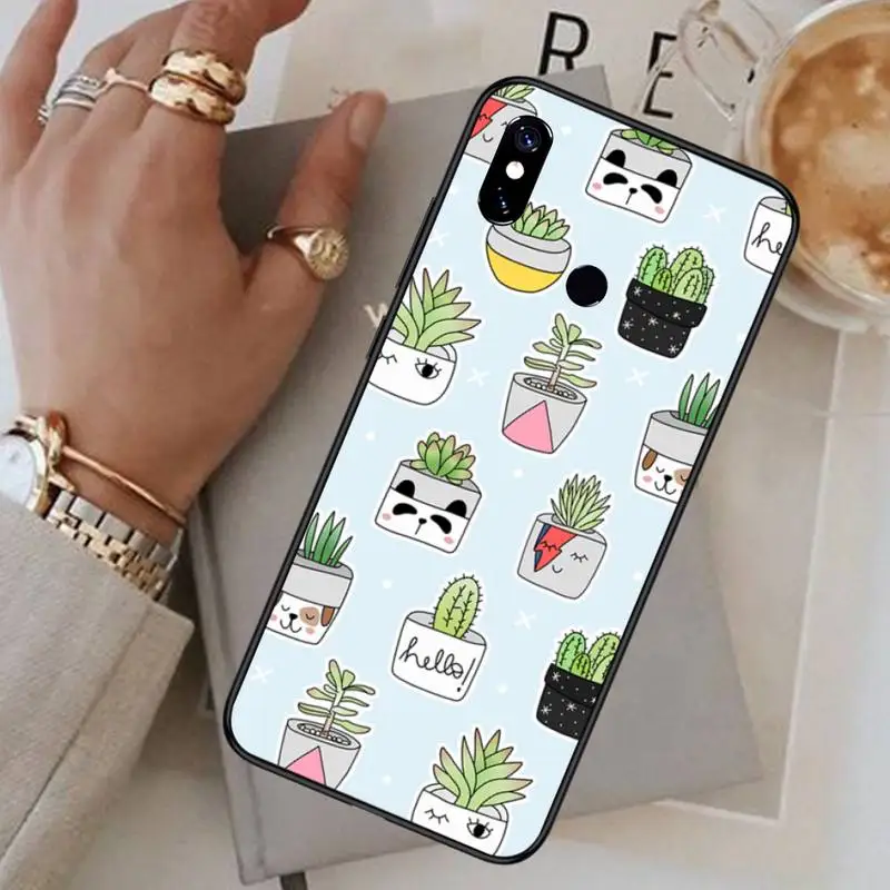 

cute Cartoon cactus Phone Case For Xiaomi Redmi 7 8 9t a3Pro 9se k20 mi8 max3 lite 9 note 9s 10 pro