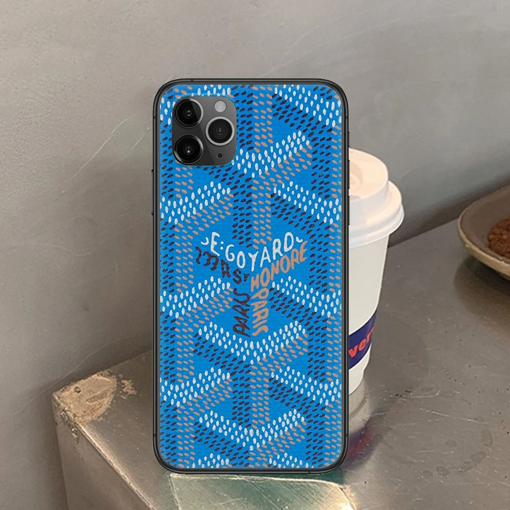 

fashion Goyards brand Phone Case Cover Hull For iphone 5 5s se 2 6 6s 7 8 12 mini plus X XS XR 11 PRO MAX black fashion shell