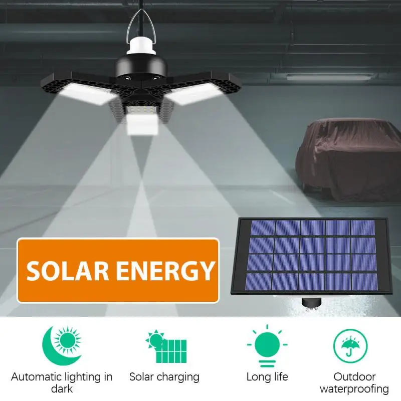 

LED Solar Lights Outdoor 1/2 Heads Light Control Sensor Indoor Waterproof Camping Terrace Garden Home Tent Chandelier Wholesale