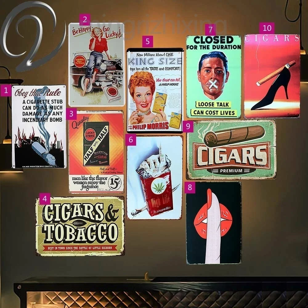 Сигары один король Размер кофе бар Домашний настенный плакат ремесла человек