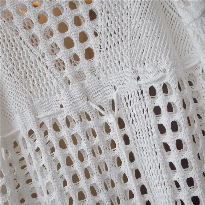 2021 вязаная крючком Туника пляжное платье накидки Летняя женская пляжная одежда