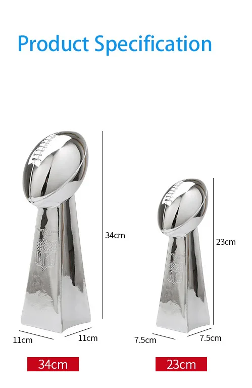 

The finest new electroplated silver synthetic resin rugby trophy is the best toy gift for fans