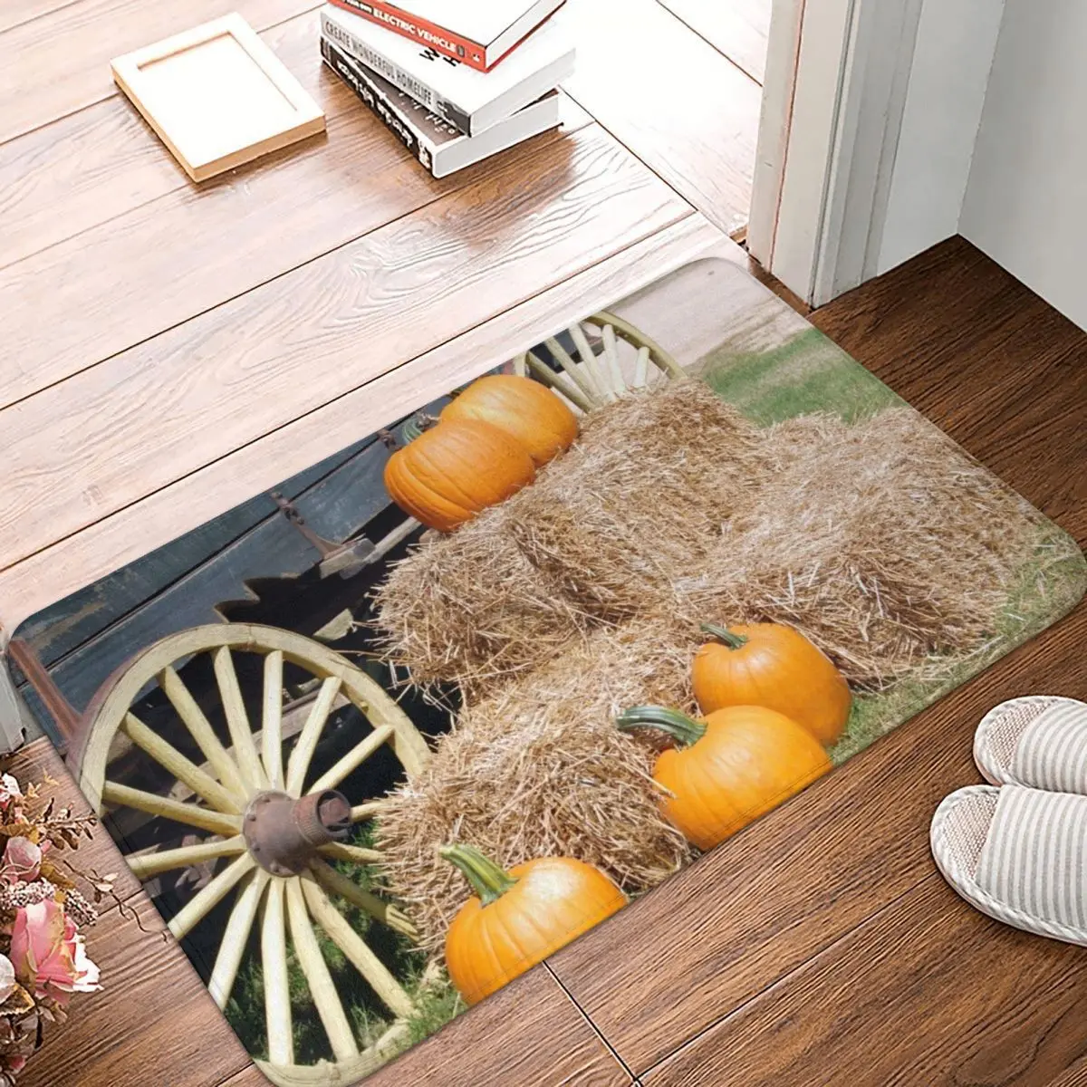 

Autumn Season Polyester Doormat Rug carpet Mat Footpad Non-slip Sand ScrapingEntrance Kitchen Bedroom balcony Cartoon