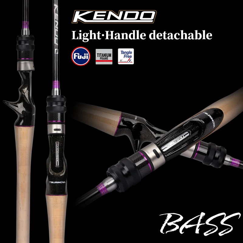 

TSURINOYA KENDO Spinning Casting Fishing Rod 1.97m 2.03m L ML Power F Action Lure WT 5-18g Full FUJI Parts High Carbon Bass Rods