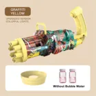 Новая пузырчатая машина Gatling с 8 отверстиями, автоматические пузырчатые Пистолеты для детей, электрическая пузырчатая машина Gatling для мыльной воды