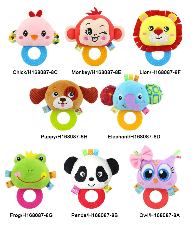 Happy Monkey Baby BB погремушка детские колокольчики 0 1 Плюшевые игрушки Погремушки для