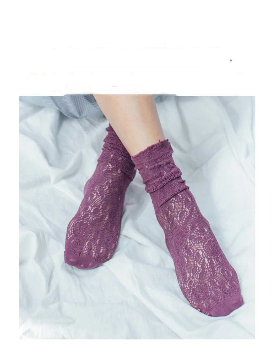 Женские носки летние сетчатые пикантные кружевные модные мягкие эластичные в