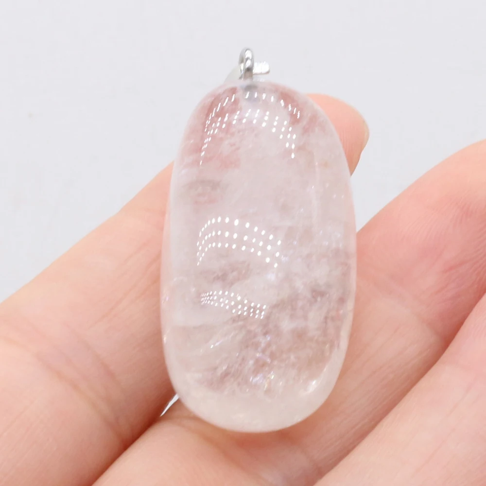 

Natural Semi-precious Stone Pendant Irregular Clear Quartz for DIY Jewelry Making High Quality Gift