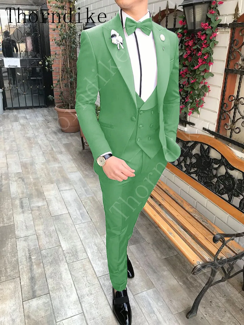 3 шт. Новый Модный облегающий мужской костюм Thorndike с заостренными лацканами