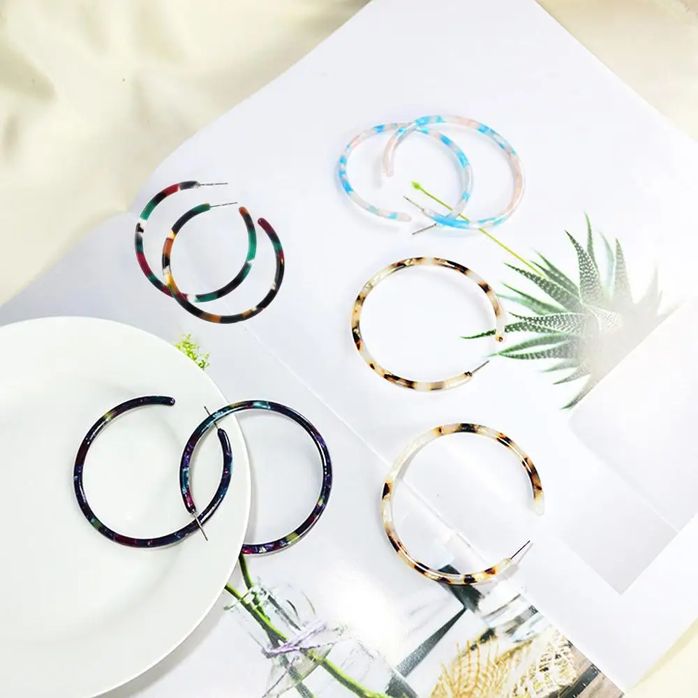 Акриловые серьги с уксусной кислотой геометрические кольца для женщин модные