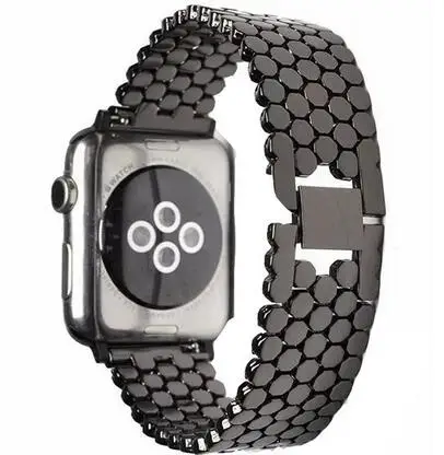 Роскошный ремешок из нержавеющей стали для apple watch 42 мм 38 40 44 металлический