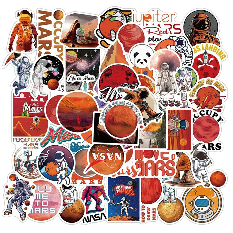 50 шт. Mars декорации Космос астронавт Стикеры s гитары холодильник граффити