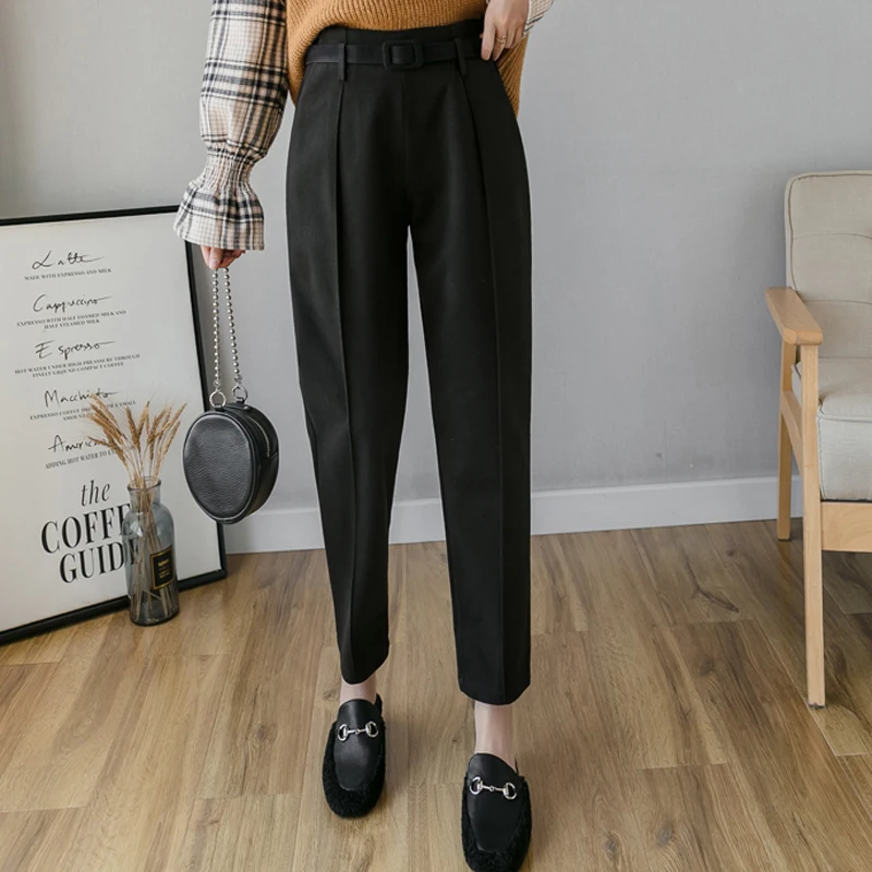 Женские шерстяные брюки-шаровары Mozuleva элегантные теплые с высокой талией и