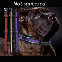 large dog personalized collar free engraving id nylon leash pet supplies adjustable strap dogs accessoires cat collar bit