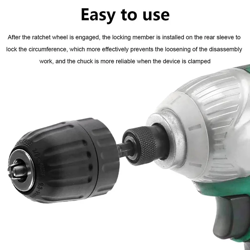 Профессиональный БЕСКЛЮЧЕВОЙ сверлильный патрон ударный с 0 8 1 5 мм 10 3/8 &quot 24UNF B12