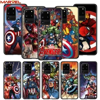 marvel avengers for samsung s20 fe ultra plus a91 a81 a71 a51 a41 a31 a21s a72 a52 a42 a02s soft black phone case