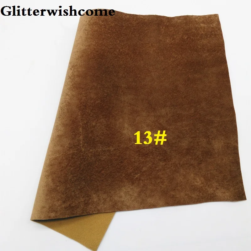 13 Glitterwishcome 21X29 см A4 размер винил для бантов искусственная кожа Бархат Кожа Fabirc искусственная кожа листы для бантов, GM118A - Цвет: 13