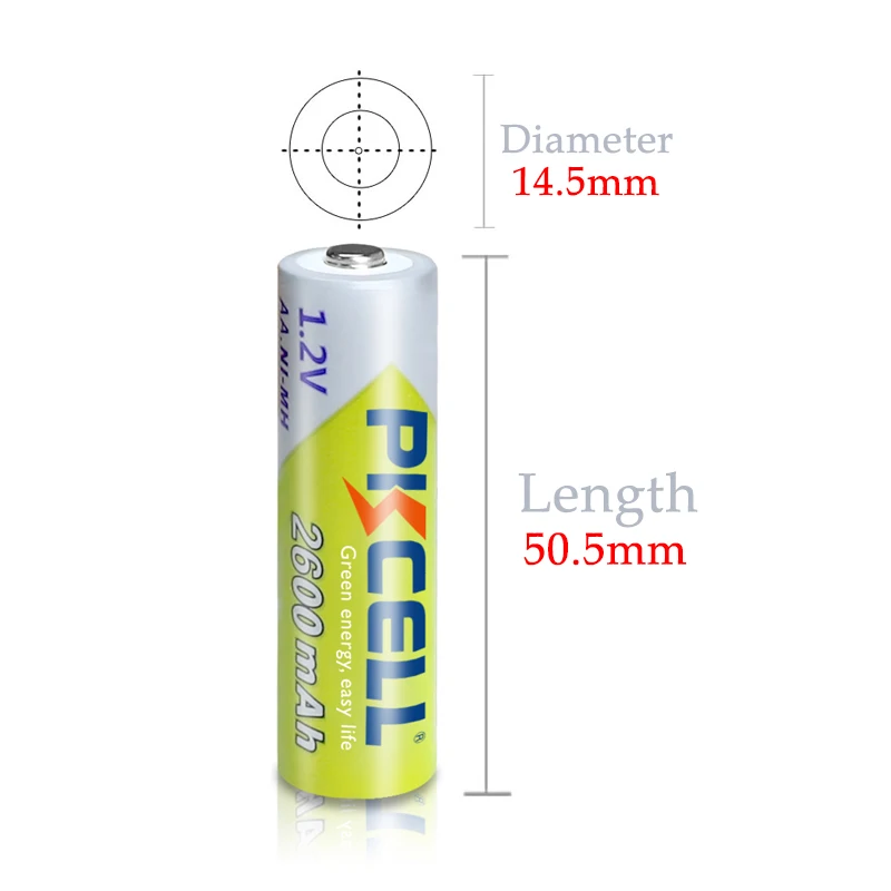 

36PCS PKCELL AA 2600Mah 1.2V 2A Ni-Mh Rechargeable Batteries AA Bateria Baterias For Digital Camera