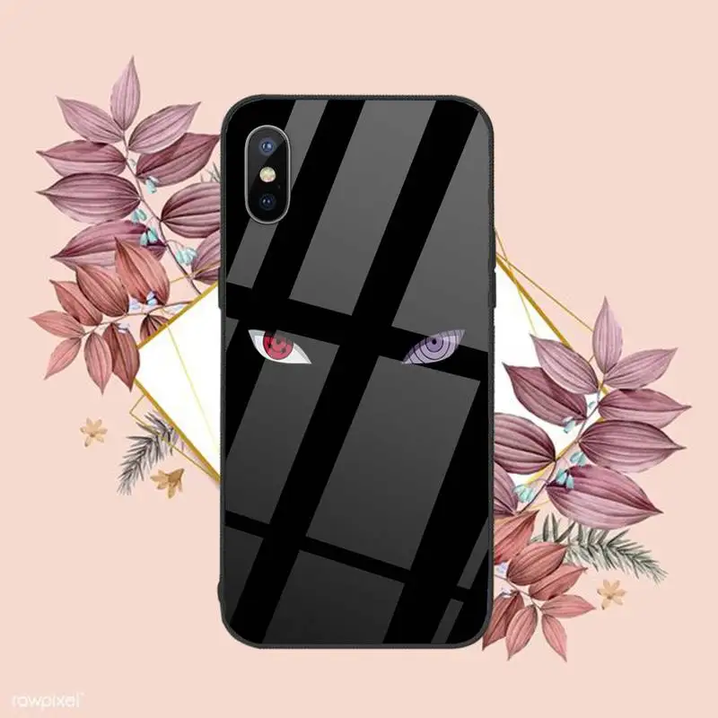 

Naruto Itachi eyes Phone Case Tempered glass For iphone 6 6S 7 8 plus X XS XR 11 12 mini PRO MAX