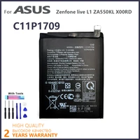 100 original 3040mah c11p1709 battery for asus zenfone live l1 za550kl x00rd phone batteries batteria with tools