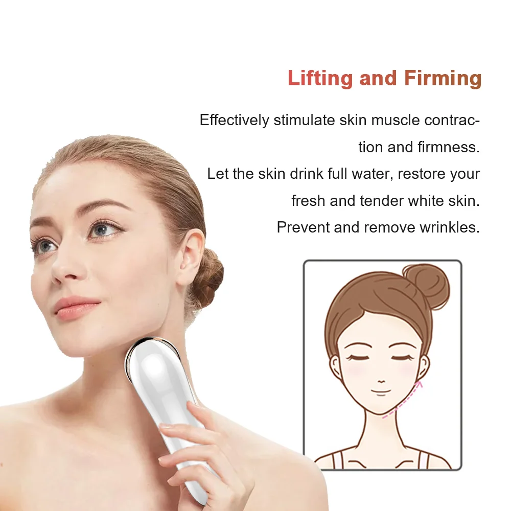 Kopen B01 Huidverzorging Schoonheid Instrument Ultrasone Reiniger Face Lift Apparaten Blauw Rood Licht Therapie Verwijderen Ance Huid Verjonging