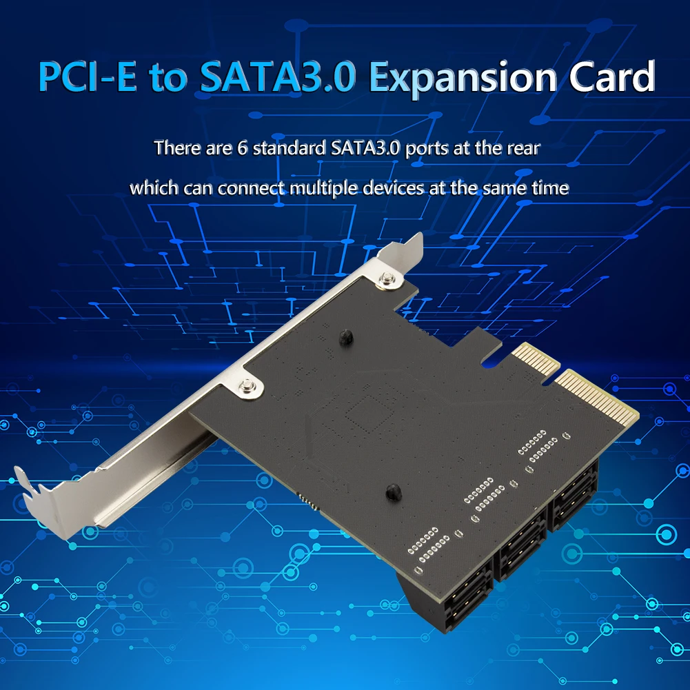pci e 64 порта sata карта pci e 4x карты pci express к sata iii 6