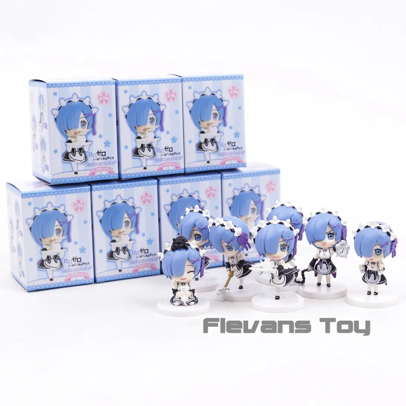 Re:Life in a другой мир от zero Rem Q версия ПВХ Фигурки игрушки 7 шт./компл. | Игрушки и хобби