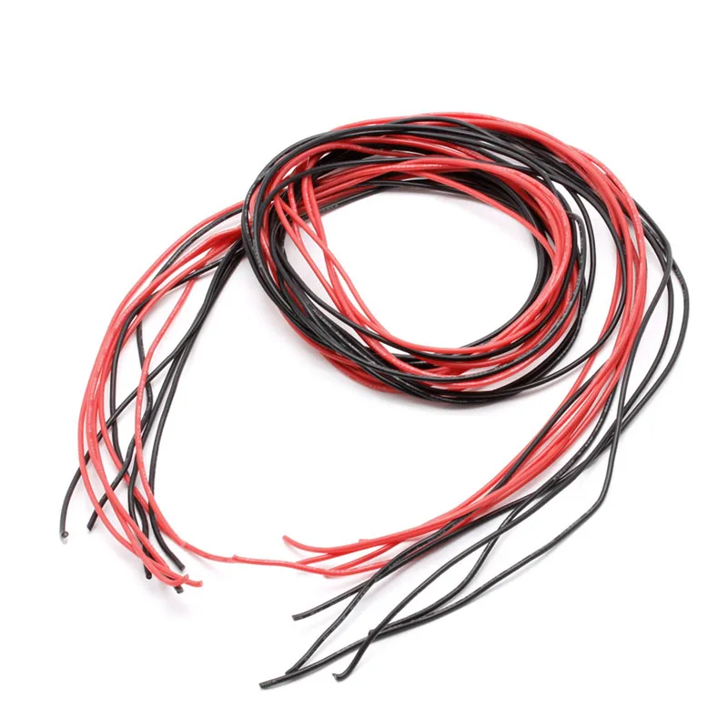 

Силиконовый провод 26AWG, гибкий многожильный кабель V #, медные кабели 5 м для RC, черный, красный