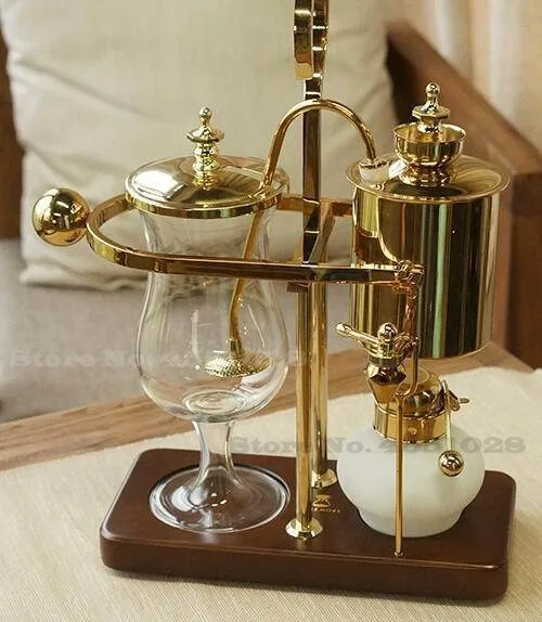 Сифон стеклянный 20% А кастрюля для кофе 4 чашки Бельгийская роскошная королевская