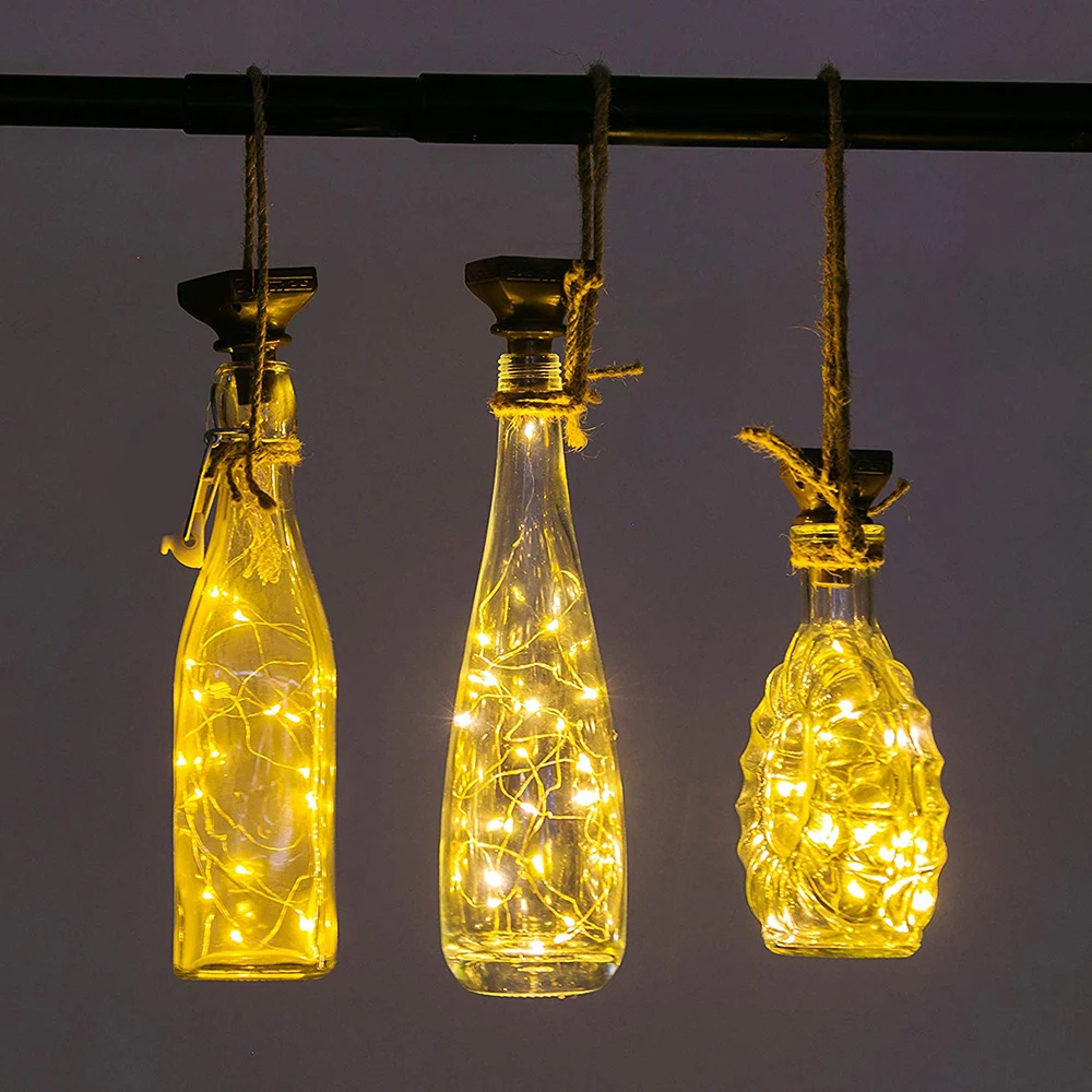 1 м/2 м Солнечная Мощность светодиодный строка светильник s DIY Фея бутылки вина