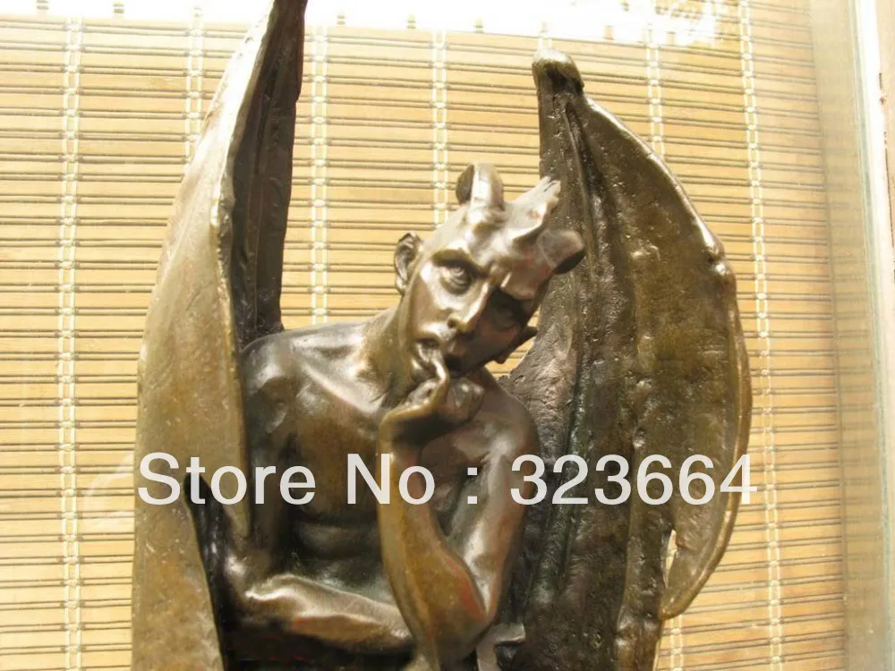 14 &quotпавшее Крыло ангела сатана демоны мраморная бронзовая художественная