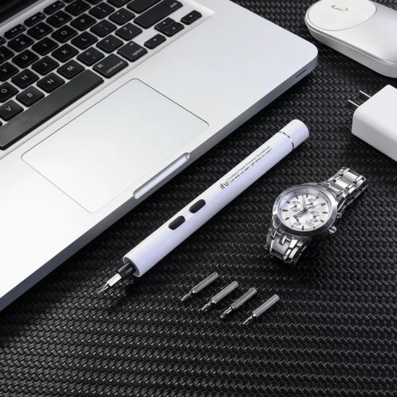 ifu electric screwdriver with bits mini precision charging screwdriver for mobile phone laptop 2d cordless screwdriver 1 set free global shipping