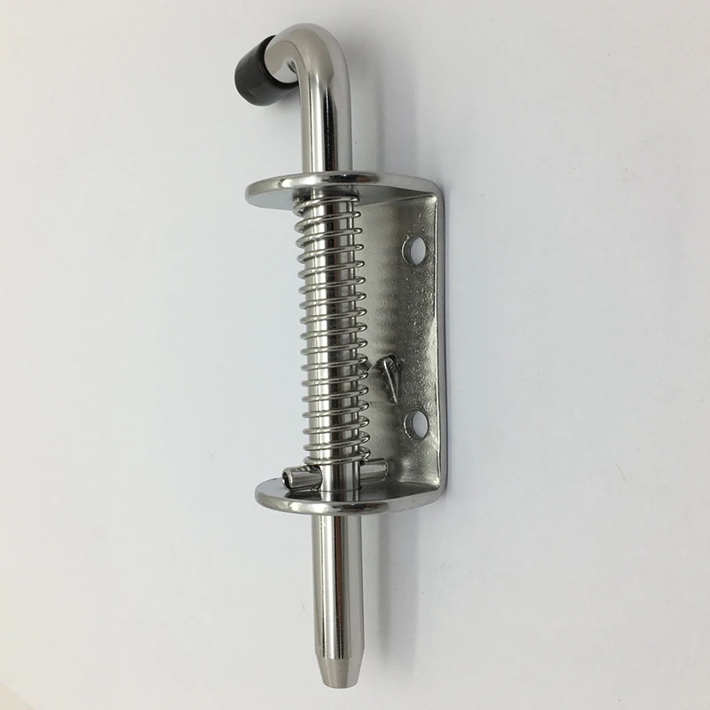 

Marine Grade 304 Stainless Steel Heavy Duty Barrel Bolt with Spring Multi-Usage for House Gate, Boat, Yacht Hardware