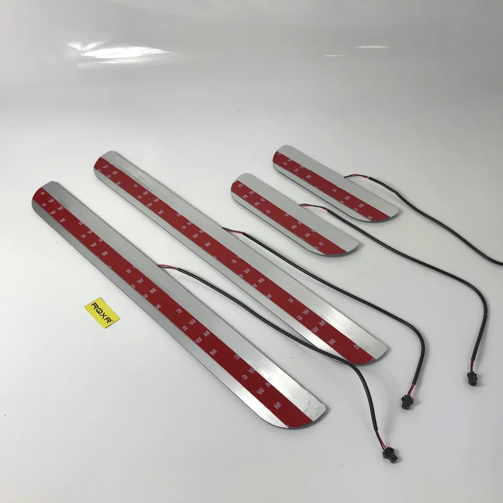 

Osmrk led moving door scuff for ford focus st mk4 dynamic door sill plate flat lining overlays guards flowing/fixed light