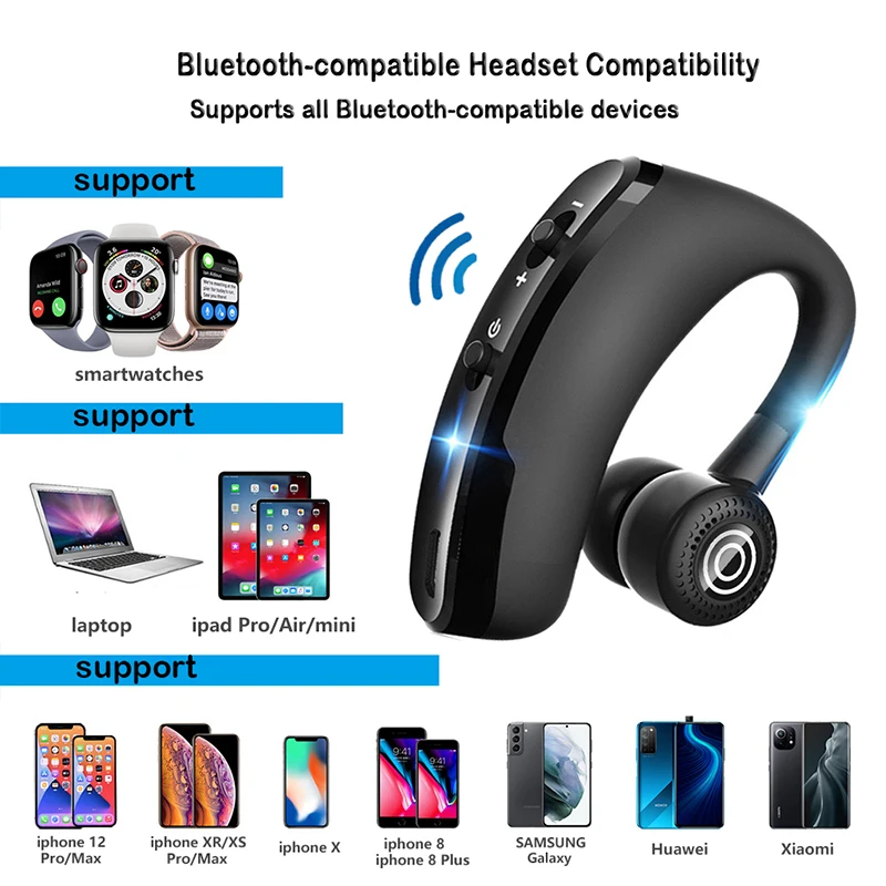 Bluetooth наушники VAORLO V9 Спортивные Беспроводные с микрофоном HD громкая связь стерео