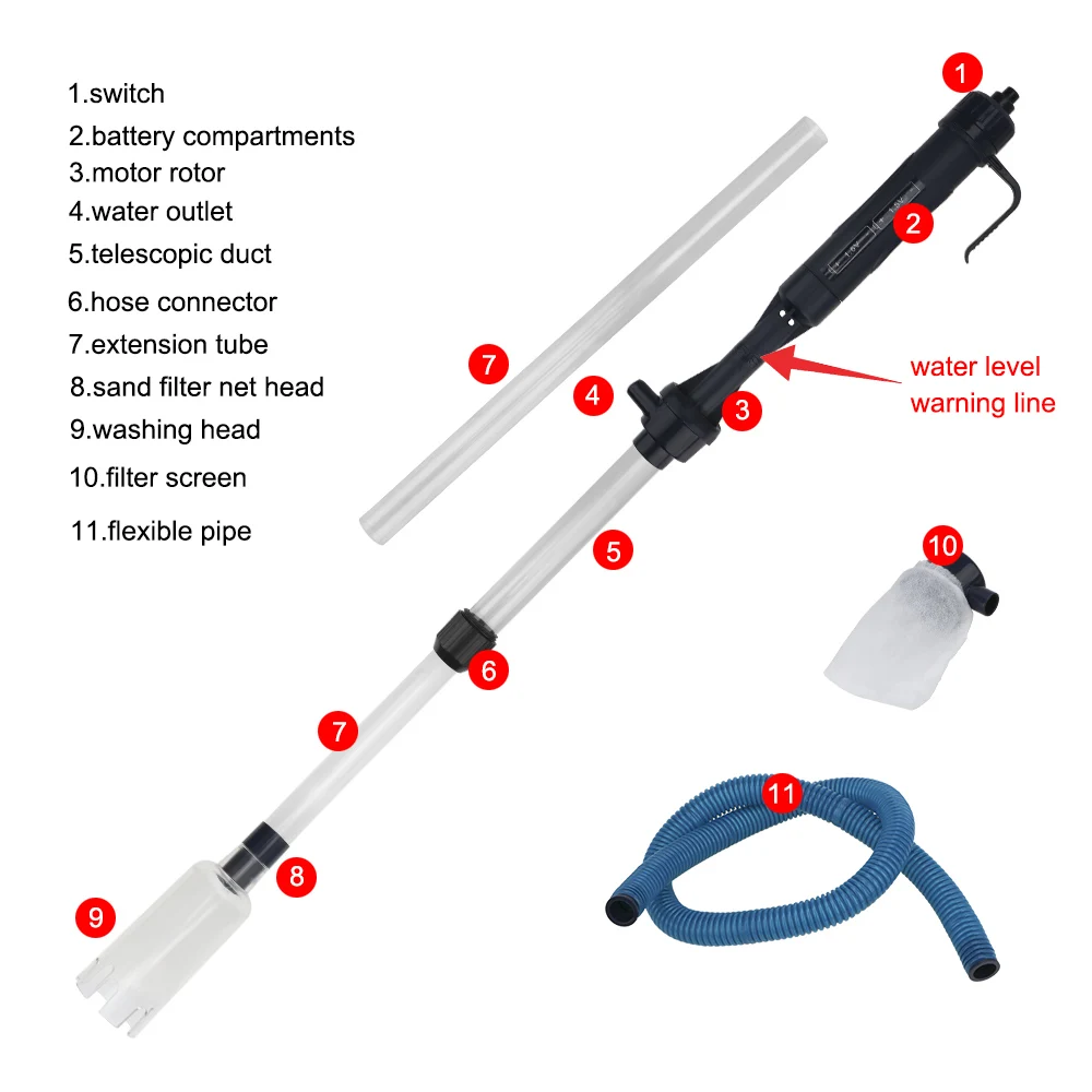 Электрический сменный инструмент для удаления сточных вод пылесос очистки