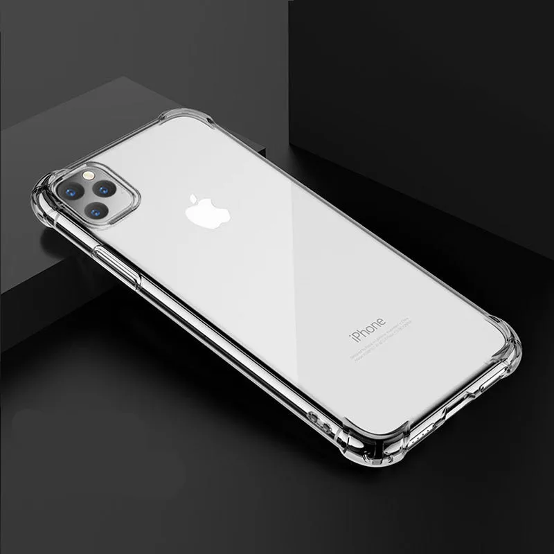 Мягкий прозрачный силиконовый чехол для iPhone 11 2019 Pro Max противоударный Прозрачный