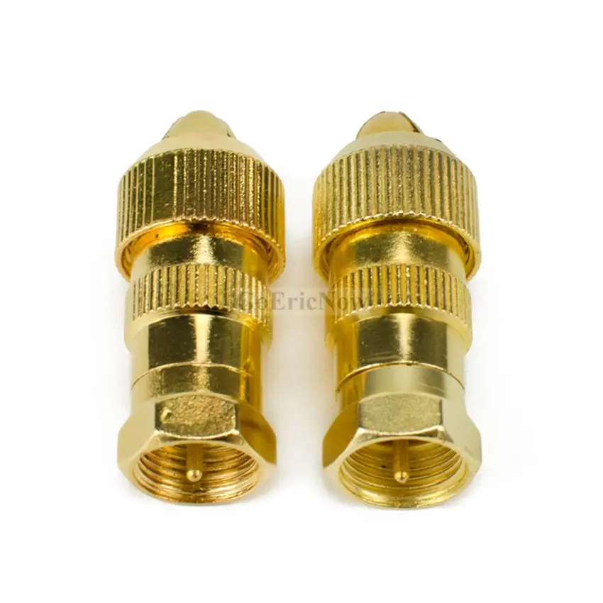 1 шт. РЧ коаксиальный припоя Бесплатная 50ohm золотое покрытие F разъем со штекером