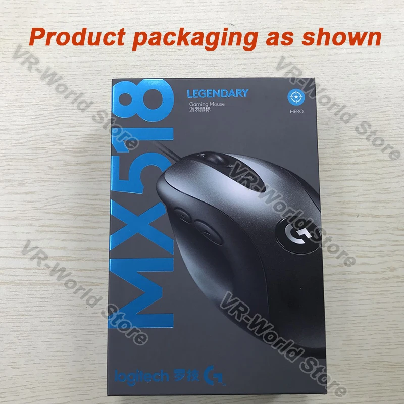 Оригинальная игровая мышь Logitech MX518 Legendary с датчиком героя 16000 точек/дюйм