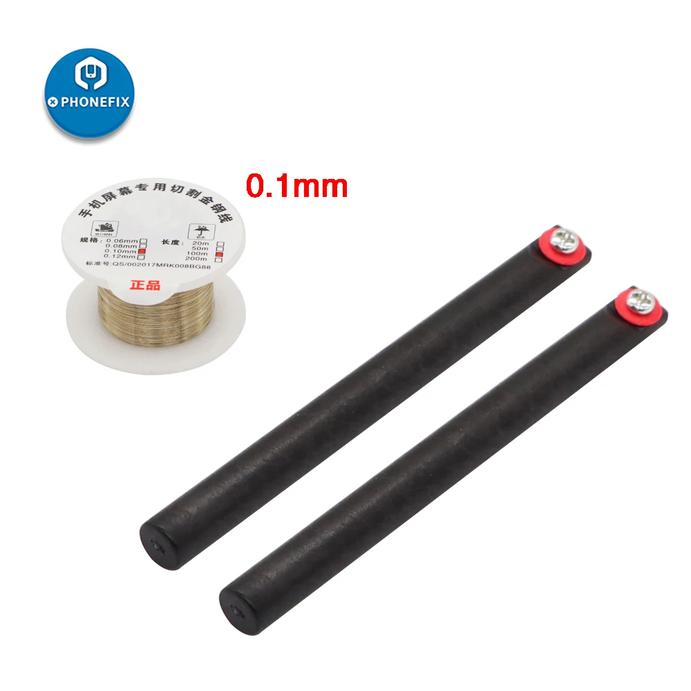 Линия для резки золотистой молибденовой проволоки с ручкой 100 м 0 08 мм 1 сепаратор