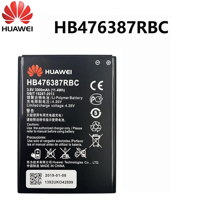 Оригинальный перезаряжаемый литий ионный аккумулятор HB476387RBC для телефона Huawei Honor