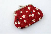 coin wallet women fashion small floral fabric cotton small wallet hasp purse clutch bag handbag small wallet for coins pouch