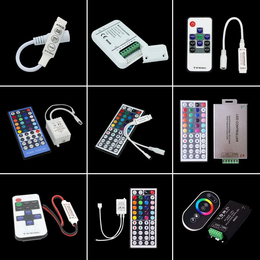 LED Controller Mini IR RF Remote RGB Single Color 12V 3/10/11/17/20/24/44 Keys For 3528 5050 Strip |