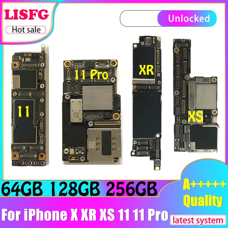 100% оригинальная материнская плата для iPhone X XR XS MAX 11 PRO без распознавания лица