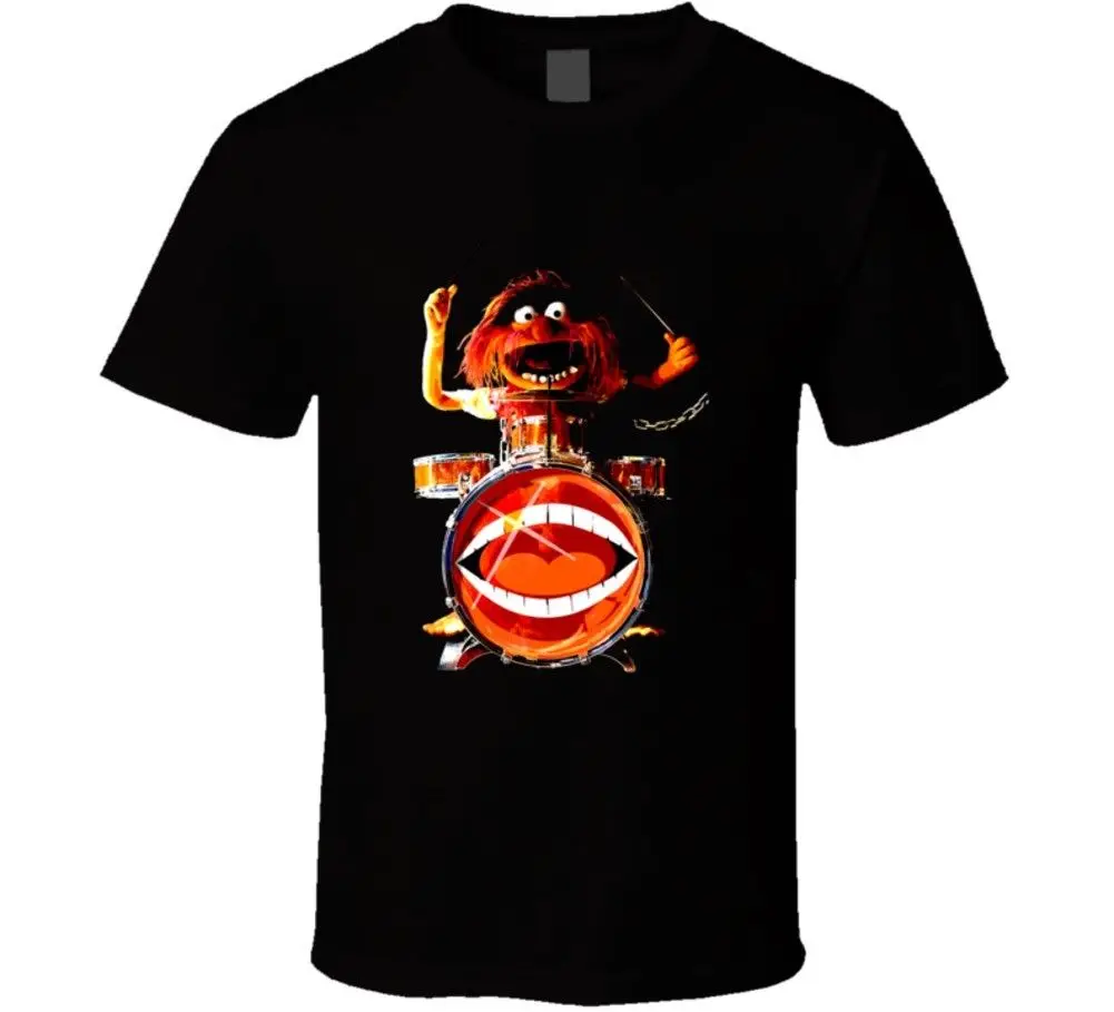 Специальная футболка с изображением животных Muppets Drummer Gaga удобная Повседневная